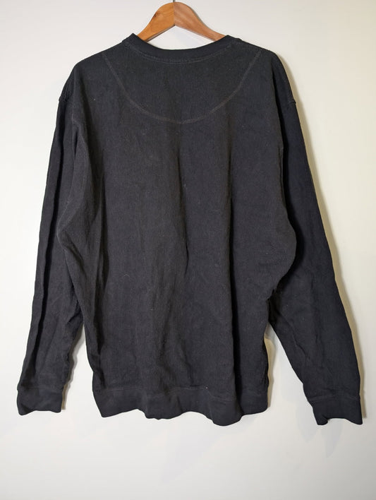 Bassike Men's Black Crewneck Sweatshirt with Zippered Chest Pocket - XXL - Image 2