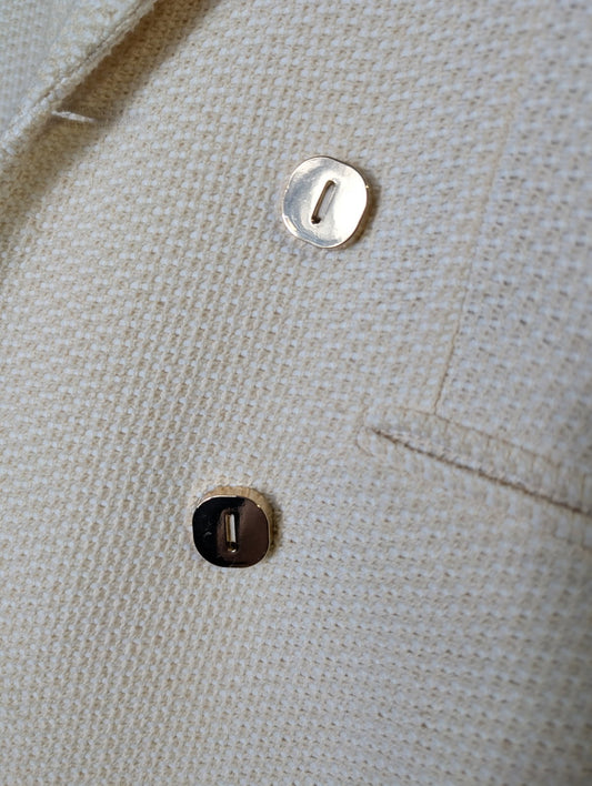 Rebecca Vallance Cream Bouclé Double Breasted Blazer - Size AU 8 - Image 2