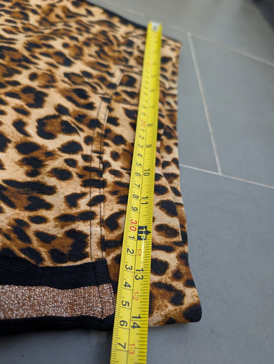 Joseph Ribkoff Leopard Print Pants - Side Stripe Detail US 6 - Image 2