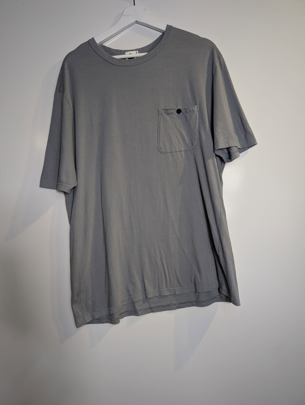 Bassike Men's Grey Cotton Pocket T-Shirt Size XL - Image 4