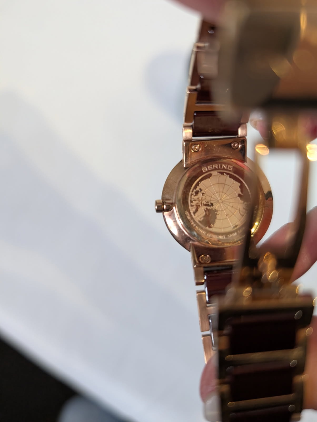 Bering Ceramic Collection Women's Watch Rose Gold and Brown - Image 6