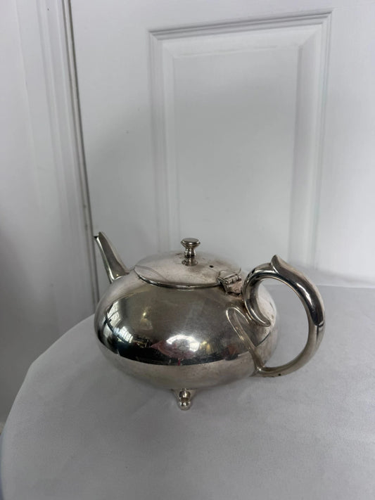 Vintage Silver Plated Teapot - Elegant Footed Design - Image 2