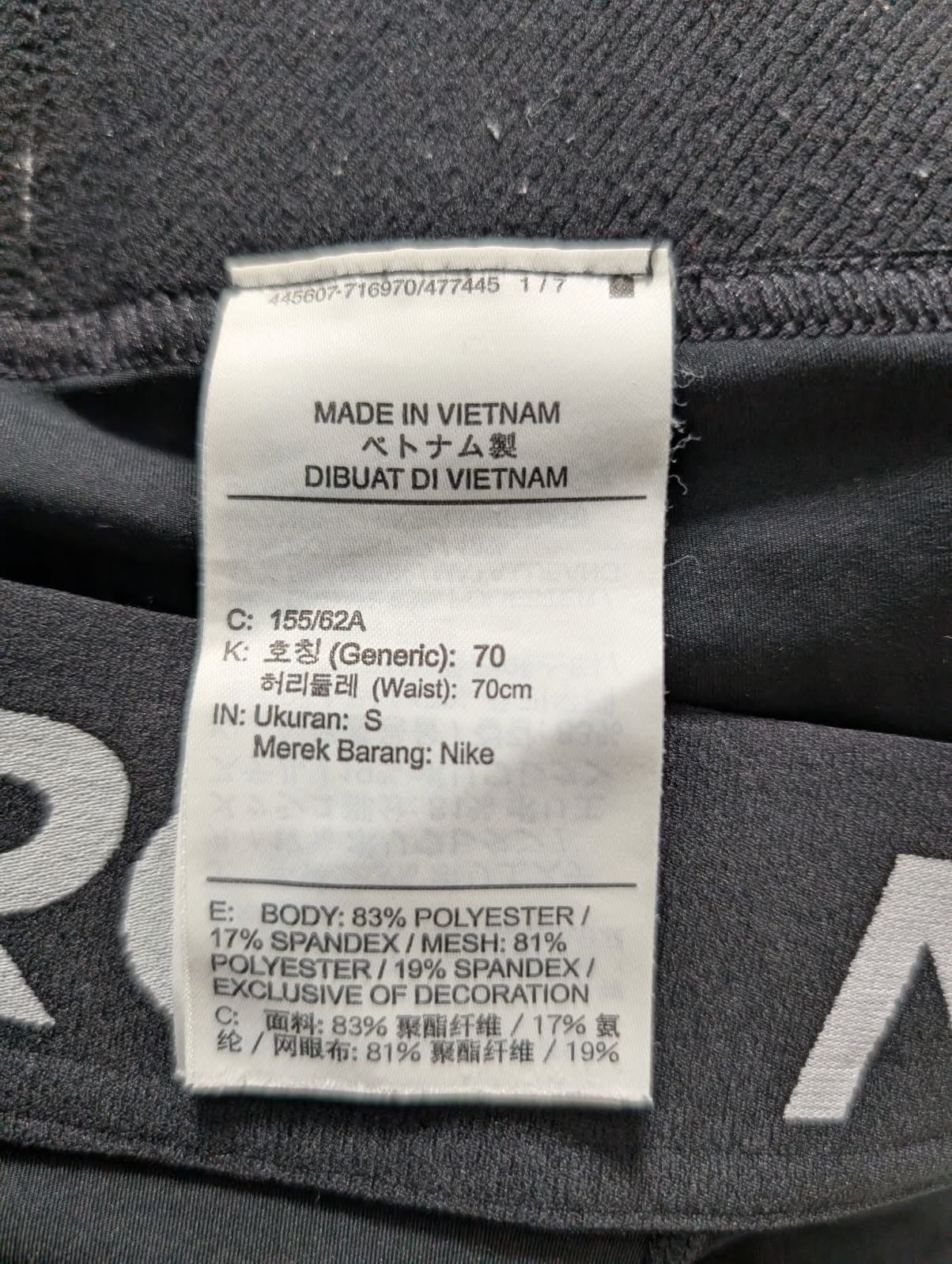 Nike Pro Women's Training Leggings Black Mid-Rise Size S - Image 7