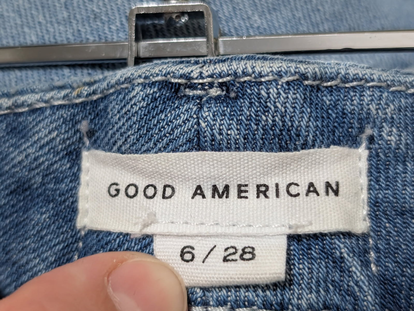 Good American Wide Leg Jeans Blue Denim Size 6 / 28 - Image 6