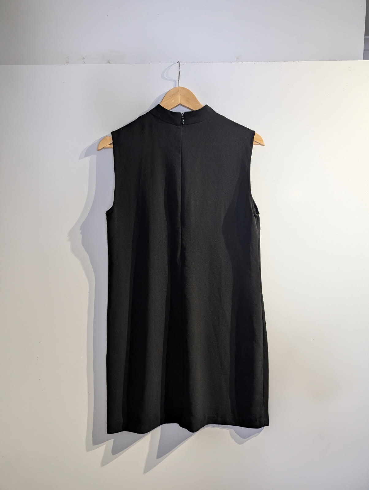 Zara Black Sleeveless Choker Neck Mini Dress - Size M - Image 4