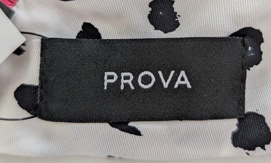 PROVA Silk Scarf Spotted Print with Beaded Fringe One Size - Image 2