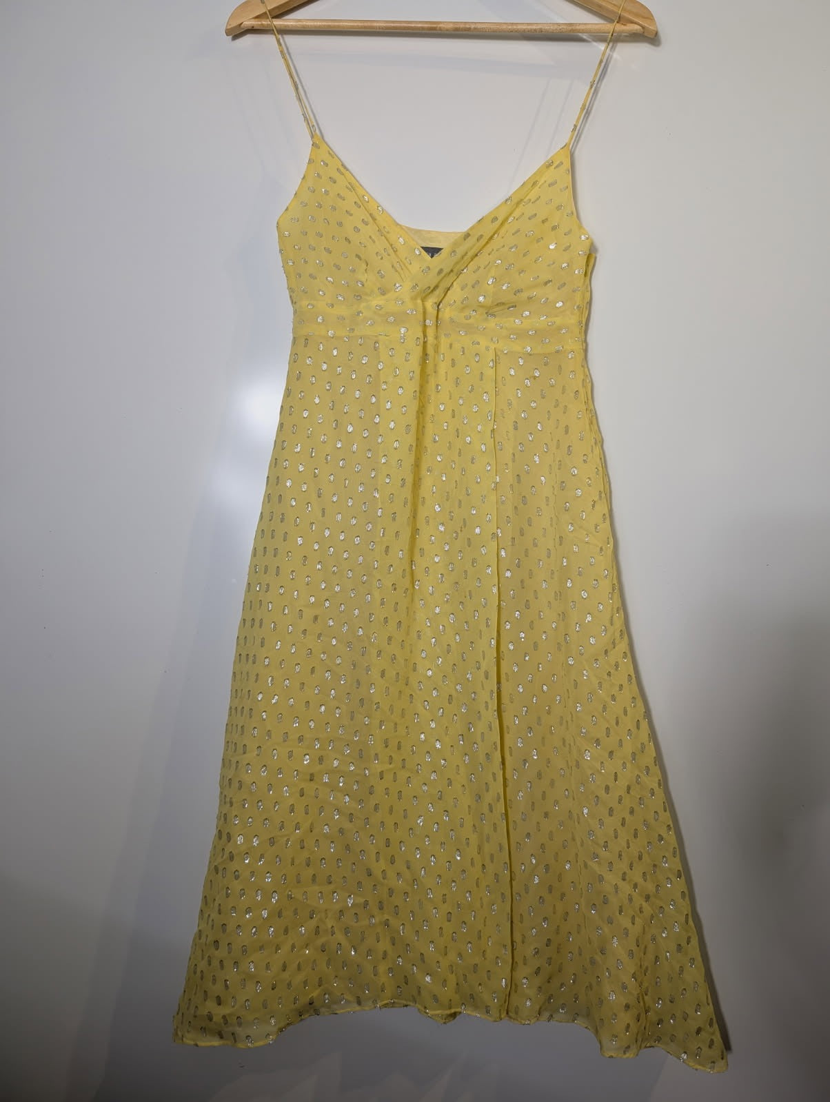 Camilla and Marc Yellow Metallic Dot Dress - Size 10 - Image 5