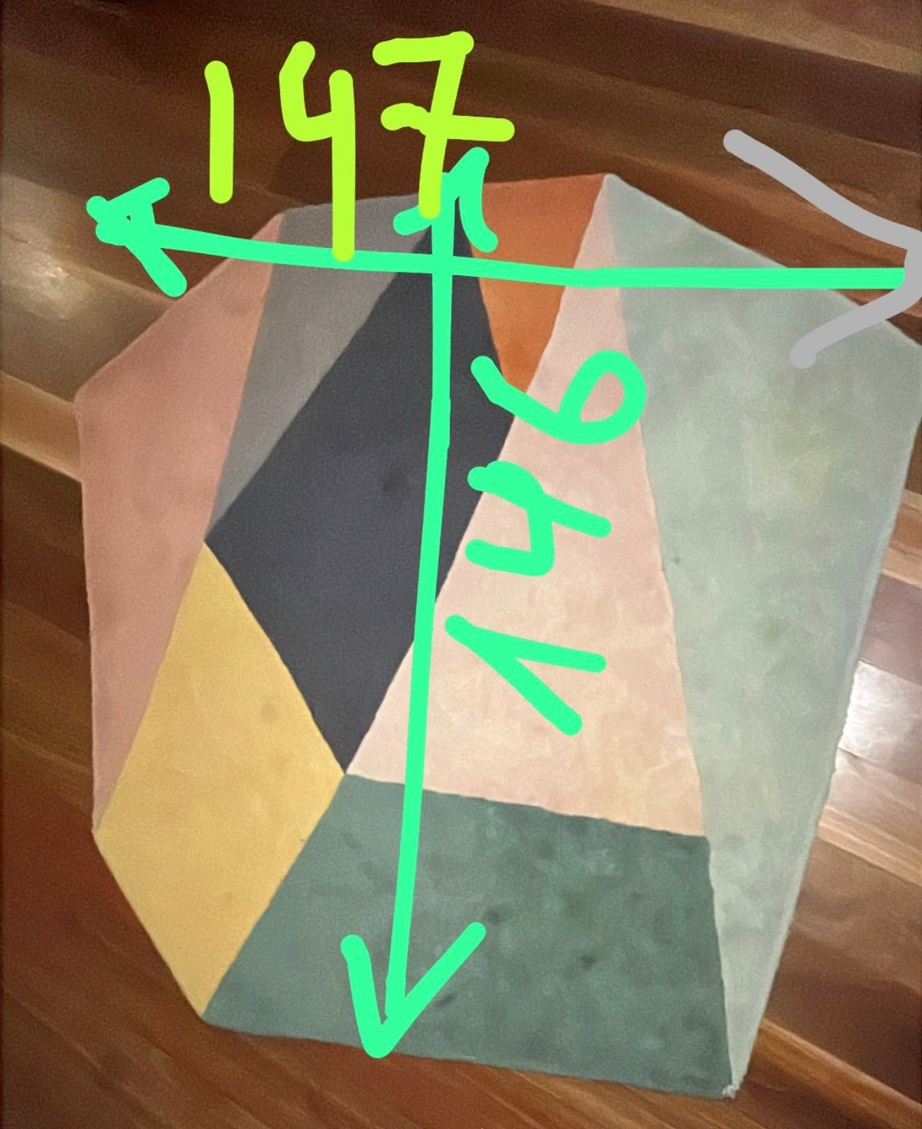 Bo Concept Prism Wool Rug Multi-Coloured Geometric 147cm x 146cm - Image 6