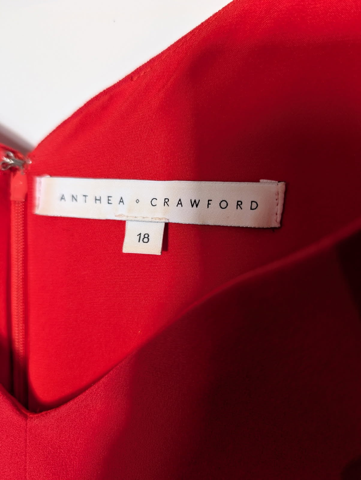 Anthea Crawford Red Sleeveless Sheath Dress - Size 18 - Image 6