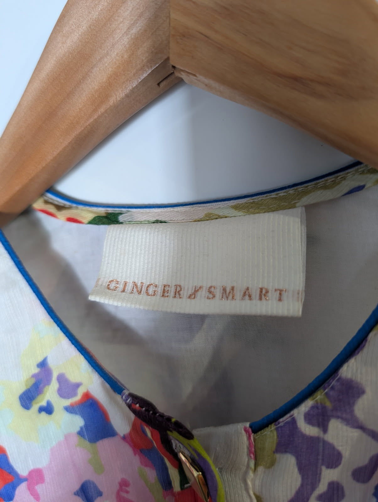Ginger & Smart Floral Silk Ruffle Blouse - Size L - Image 7