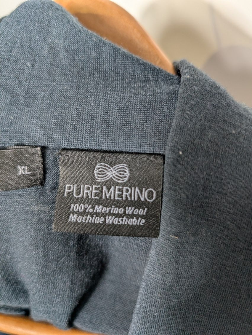 Foil Women's Pure Merino Wool Longline Cardigan Top - Dark Grey XL - Image 7