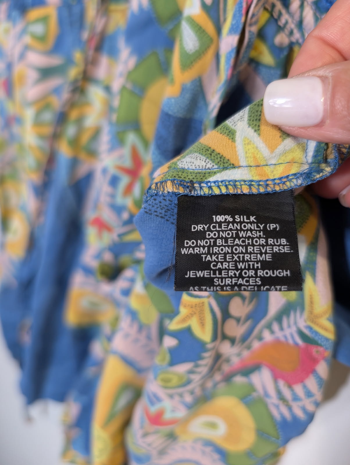Ginger & Smart Silk Wrap Dress - Blue Floral Print - Image 7