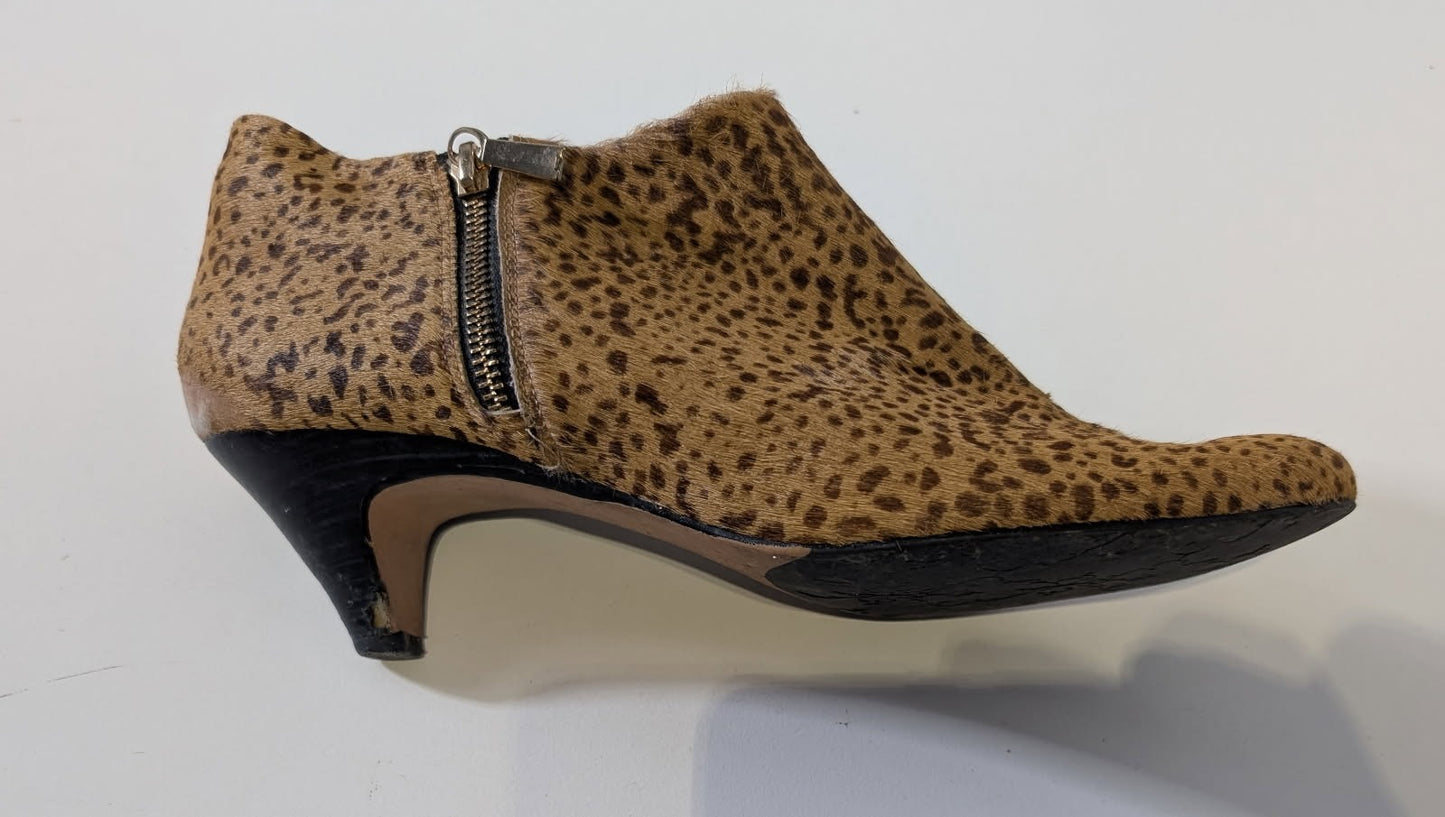 Diana Ferrari Leopard Print Calf Hair Kitten Heel Ankle Boots - Size 9.5 - Image 7