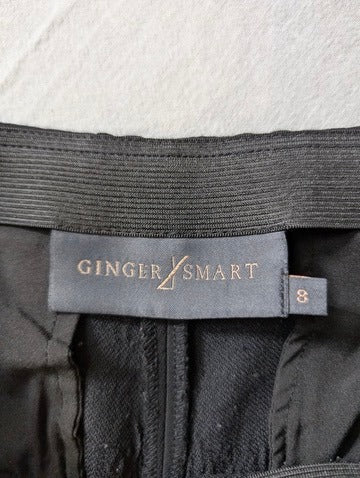 Ginger & Smart Black Sustainable Viscose Trousers - Size 8 - Image 8