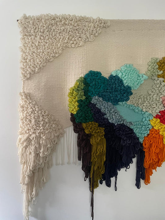 Wall Hanging Textile Art Bespoke Natalie Miller Handwoven Statement Piece