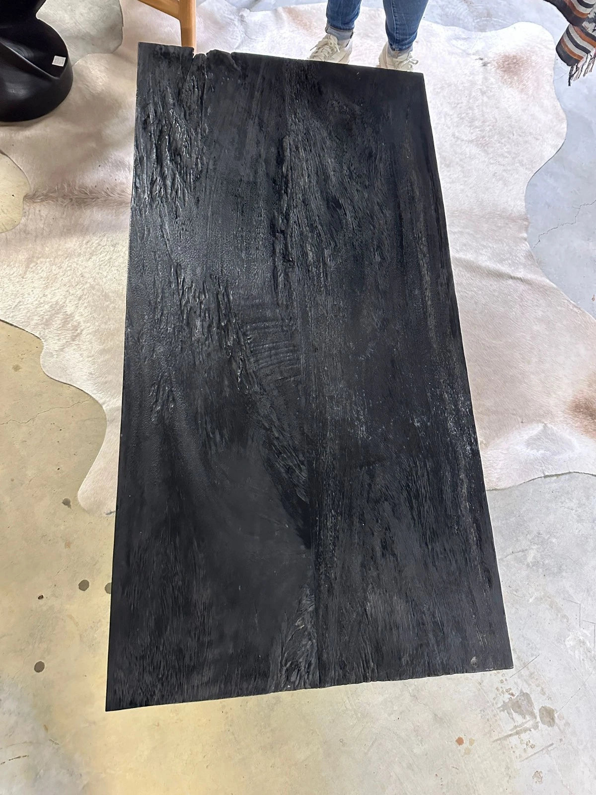 Wabi Sabi Black Coffee Table Rustic Timber Low Table Organic Modern