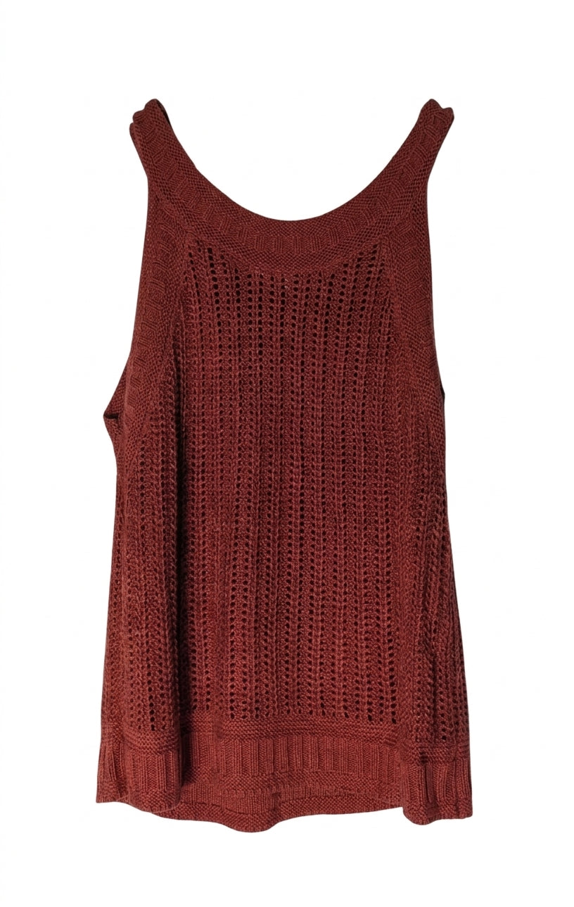 Oxford Woman Rust Knit Tank Top Size 10 - Image 1