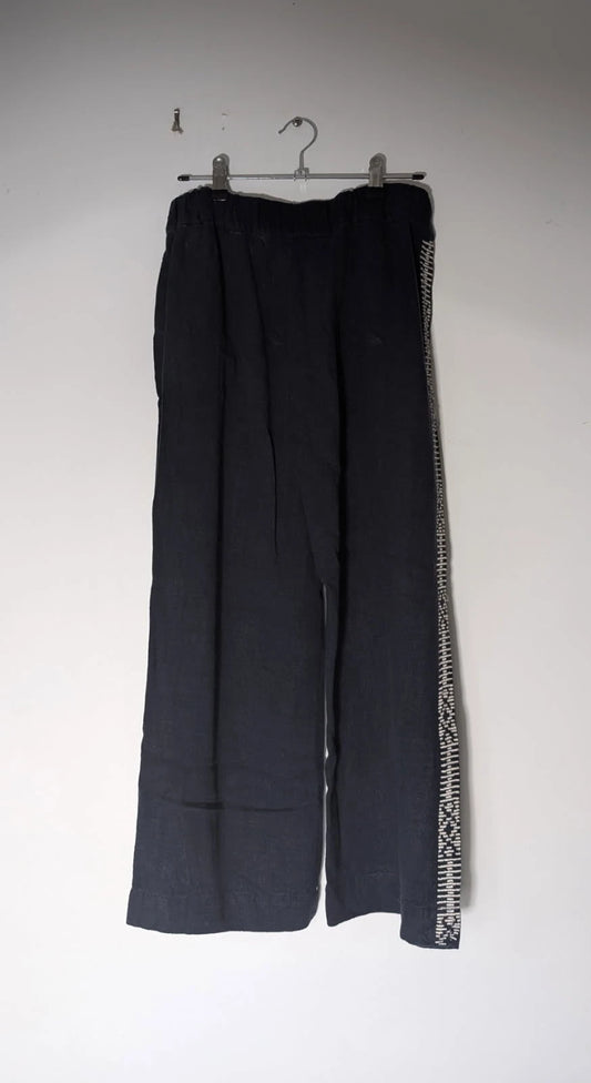 Jigsaw Dark Navy Blue Trousers with Side Stripe Detail - Image 2