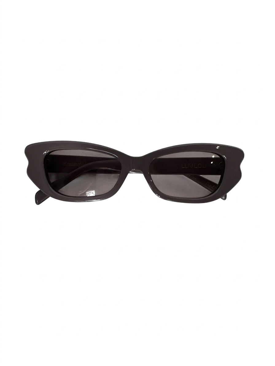 LUVLOU Taupe Cat-Eye Sunglasses Handcrafted Frames - Image 1