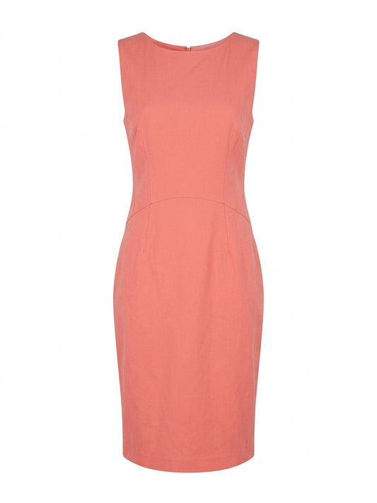 Altuzarra Peach Coral Sleeveless Sheath Dress - Image 1