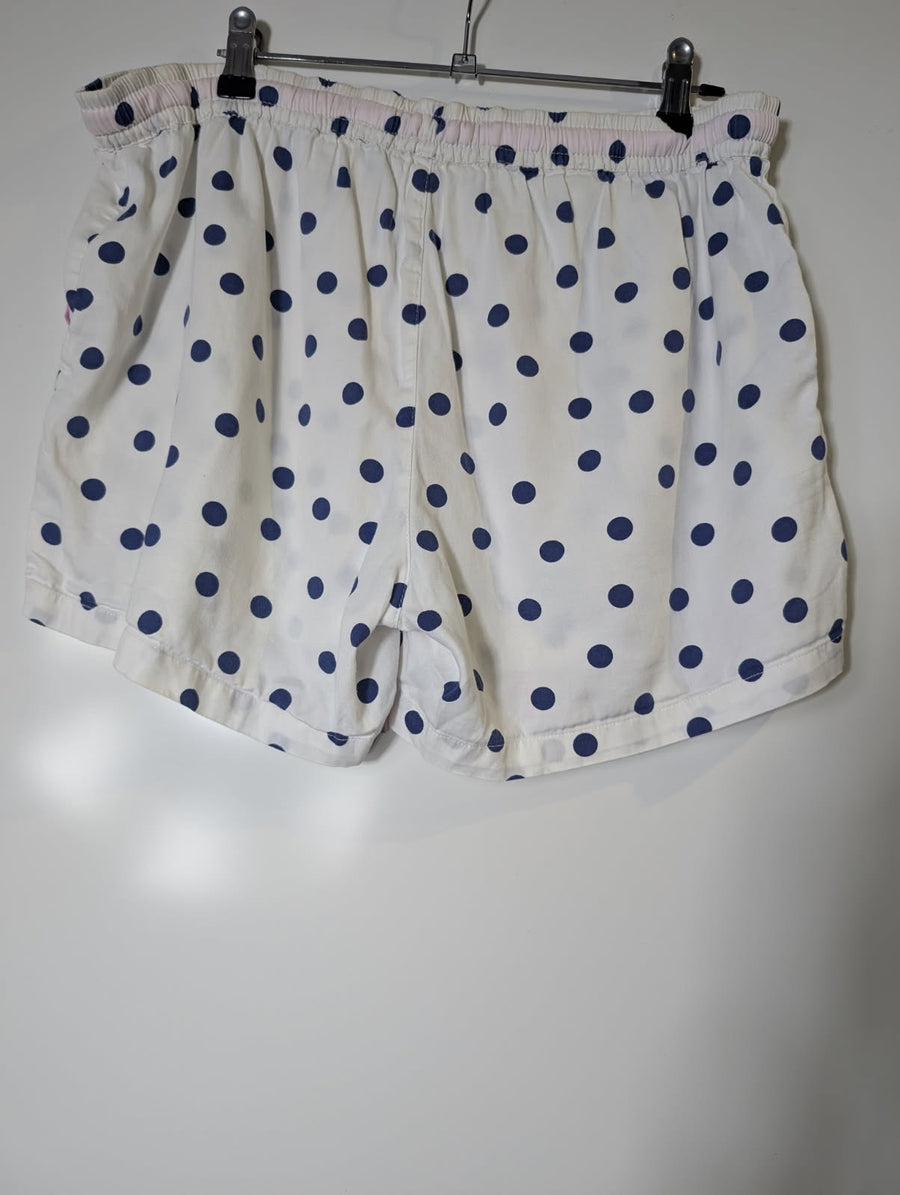 Peter Alexander Women's Polka Dot Pajama Set White & Navy Size M - Image 2