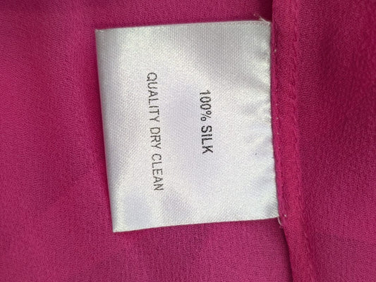 Arlington Milne Hot Pink Sheer Silk Blouse - Size M - Image 2