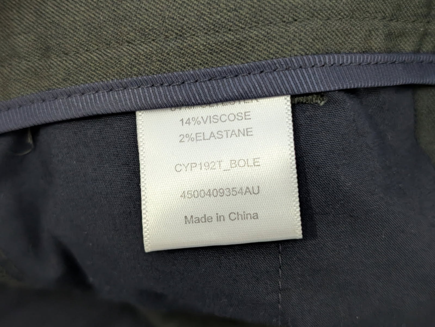 Calvin Klein Boys Dress Trousers Olive Size 12 - Image 2