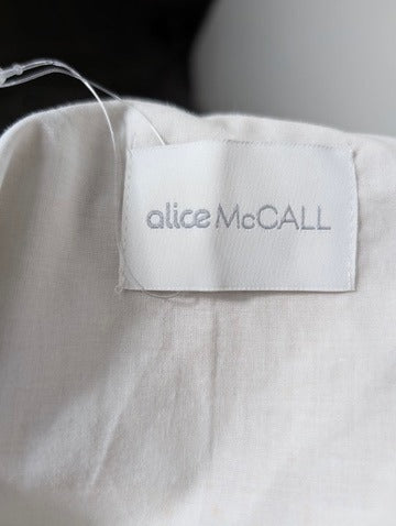 Alice McCall Striped Puff Sleeve Midi Dress Brown and White - Image 2