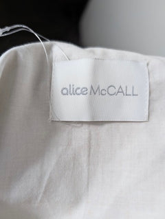 Alice McCall Striped Puff Sleeve Midi Dress Brown and White - Image 2