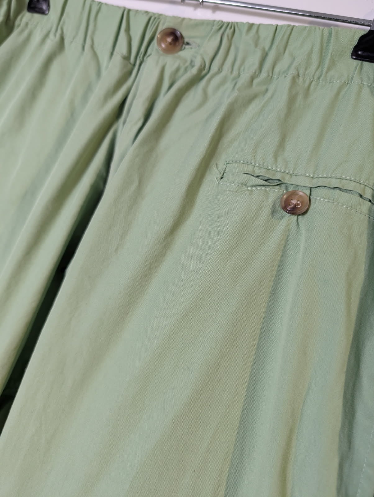 Bassike Sage Green Lightweight Casual Pants - Size 1 - Image 2