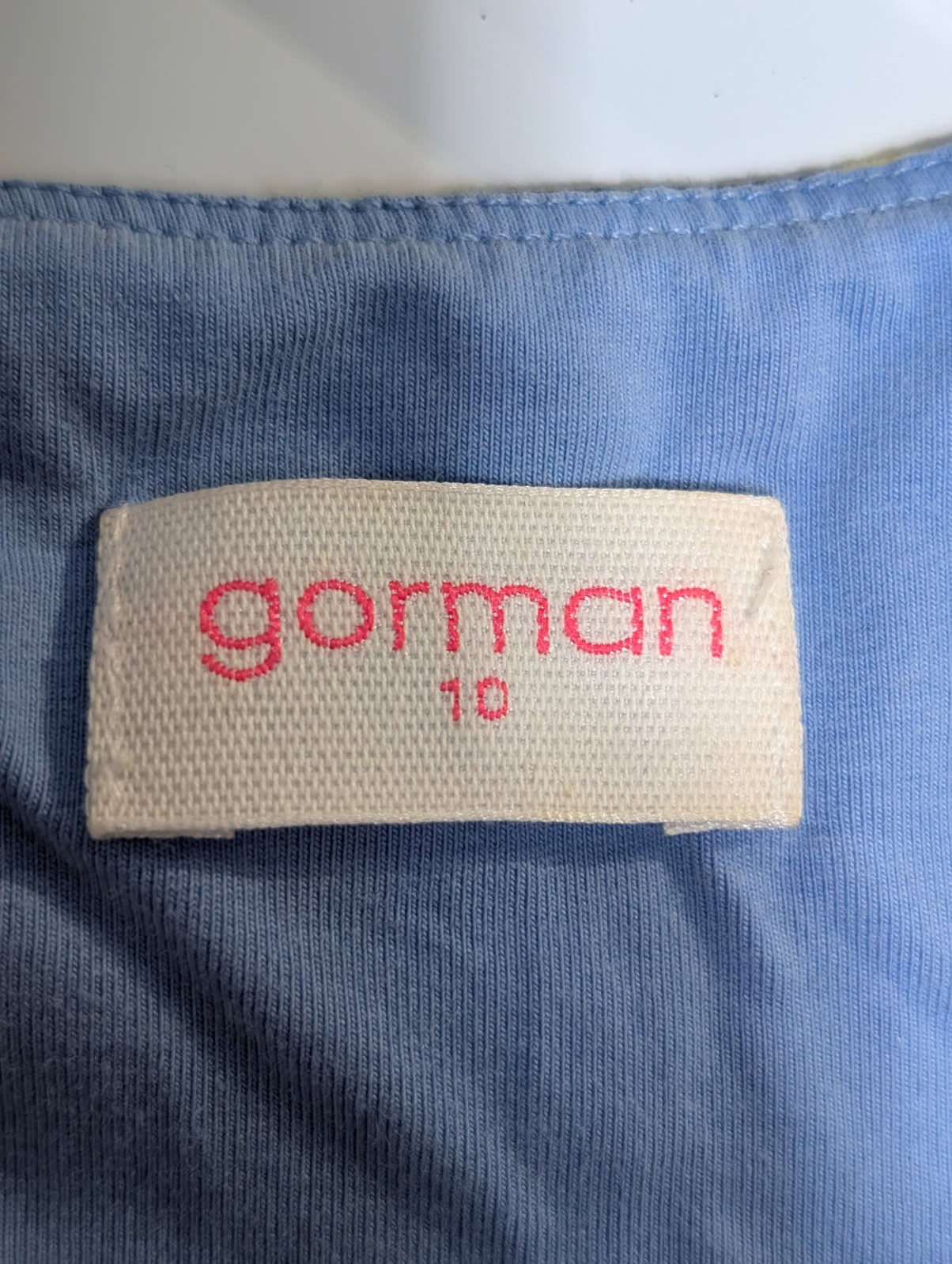 Gorman Activewear Racerback Tank Top - Blue/Yellow Animal Print Size 10 - Image 2