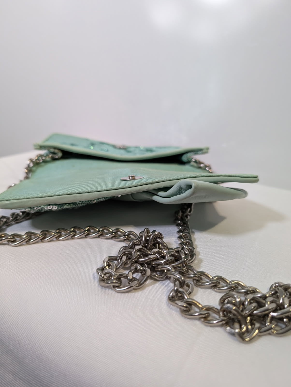 Kate Spade New York Sequin Bow Crossbody Bag Mint Green - Image 2