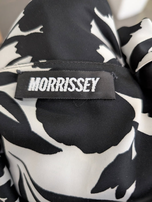 Morrissey Black and White Floral Empire Waist Dress - Image 2
