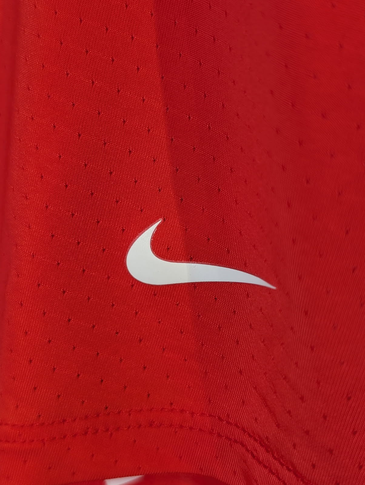 Nike Dri-FIT Racerback Tank Top - Orange/Red Logo Elastic Strap - Image 2