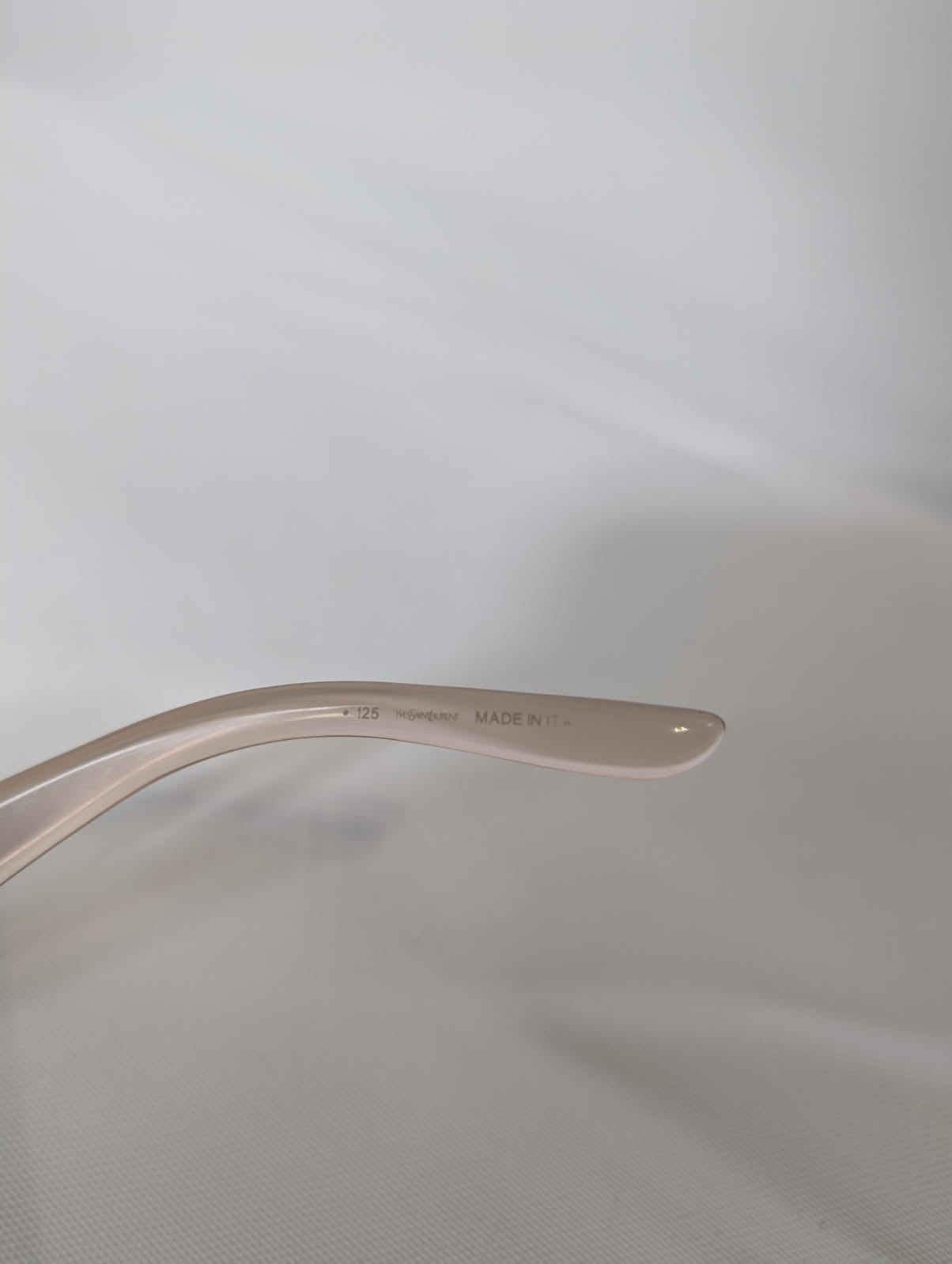 Vintage Yves Saint Laurent YSL Shield Sunglasses - Translucent Brown - Image 2