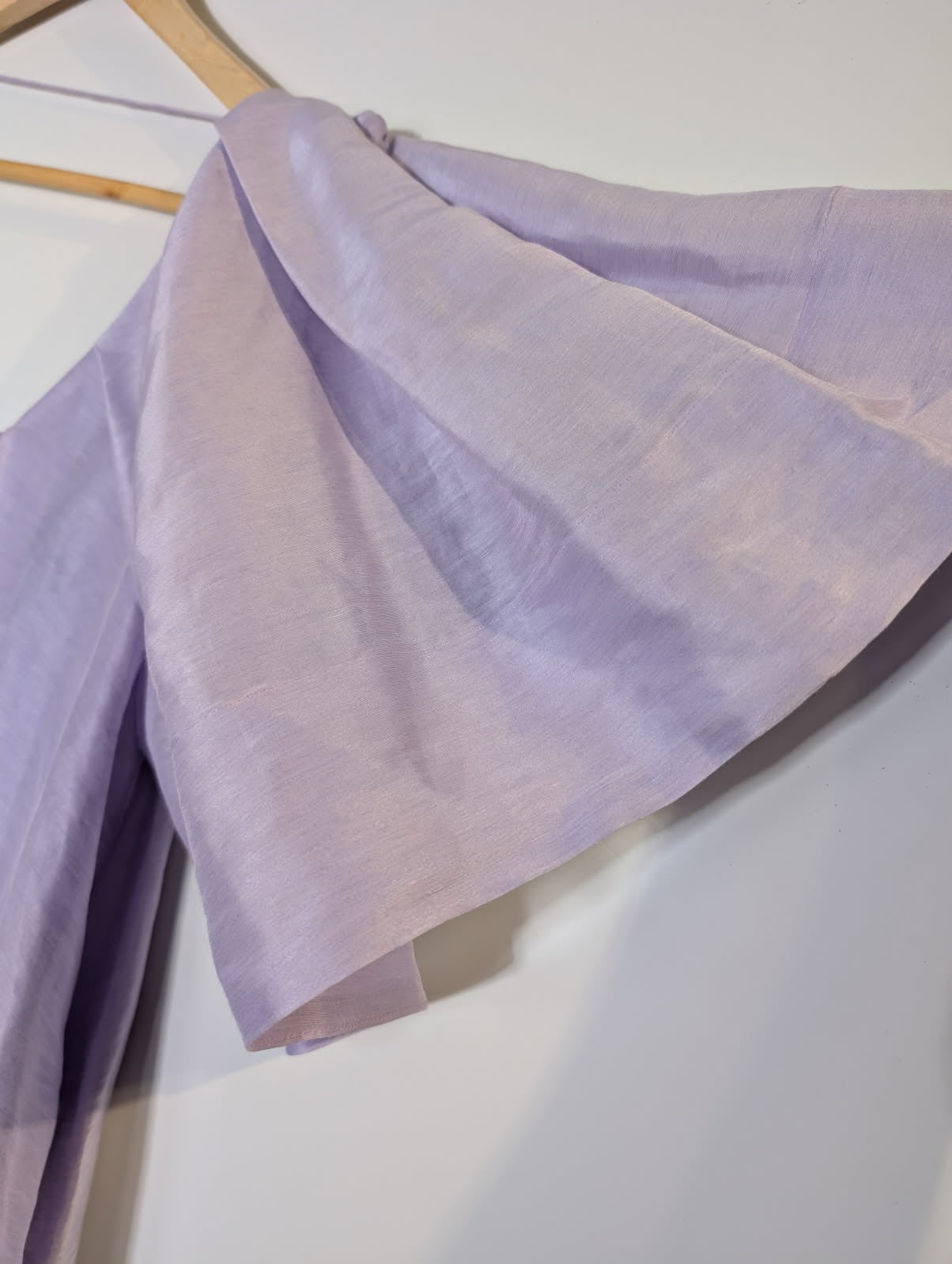 Ginger & Smart Lavender Pleated Flutter Sleeve Mini Dress - Size 8 - Image 2