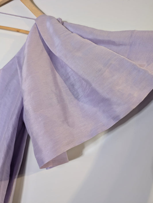 Ginger & Smart Lavender Pleated Flutter Sleeve Mini Dress - Size 8 - Image 2