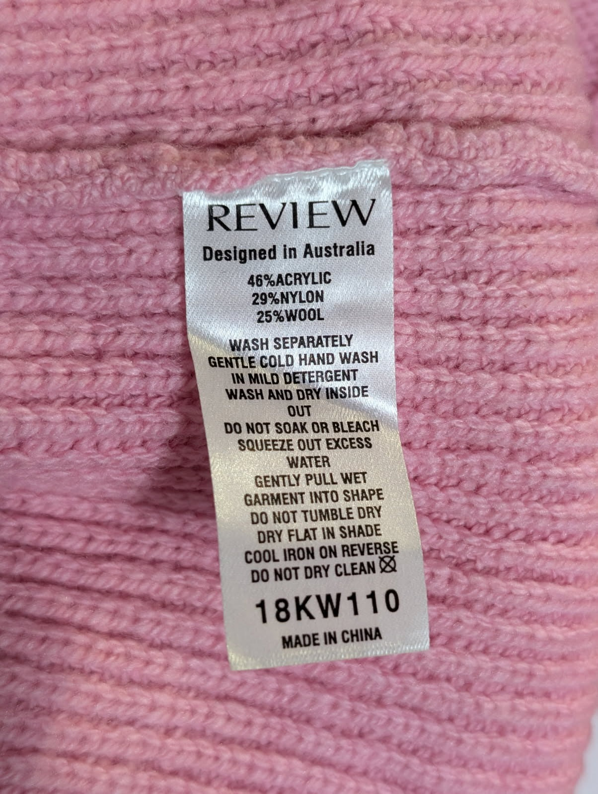 Review Pink Cable Knit Peplum Sweater - Women's Size 8 - Image 2