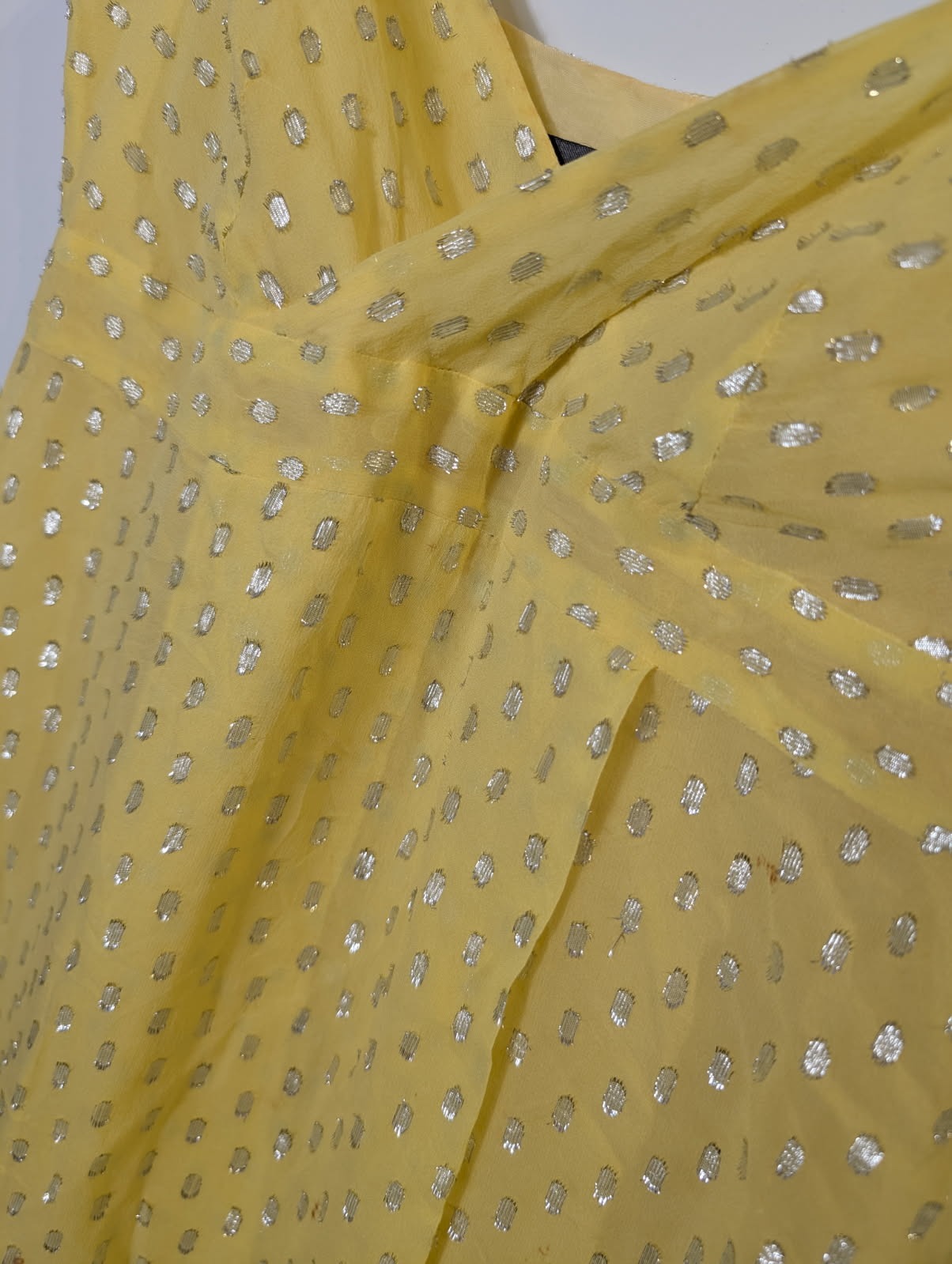 Camilla and Marc Yellow Metallic Dot Dress - Size 10 - Image 2