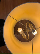 West Elm Mid-Century Modern Tripod Floor Lamp Brass & White - Image 2