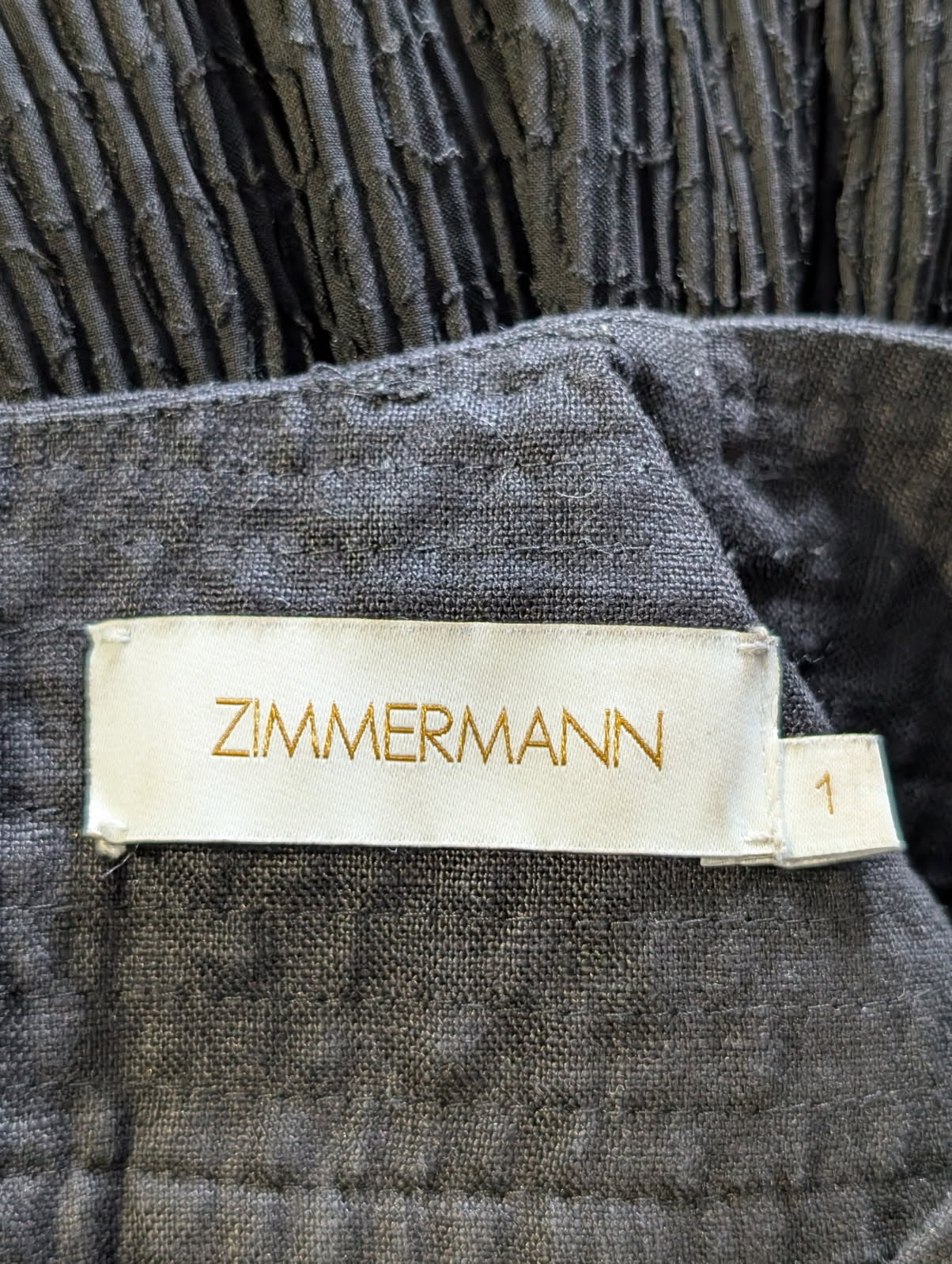 Zimmermann Pleated Midi Dress Black Size 1 - Image 2