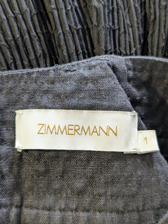 Zimmermann Pleated Midi Dress Black Size 1 - Image 2