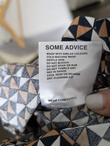 Commonry Geometric Print Blouse Women's Size 12 - Image 2