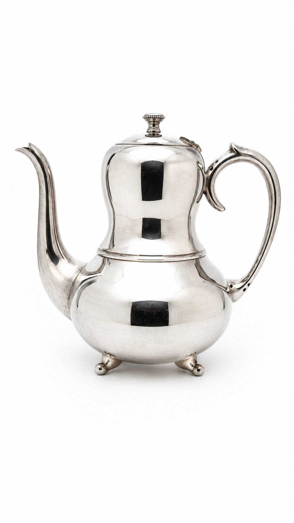 Vintage Silver Plated Teapot - Elegant Footed Design - Image 1