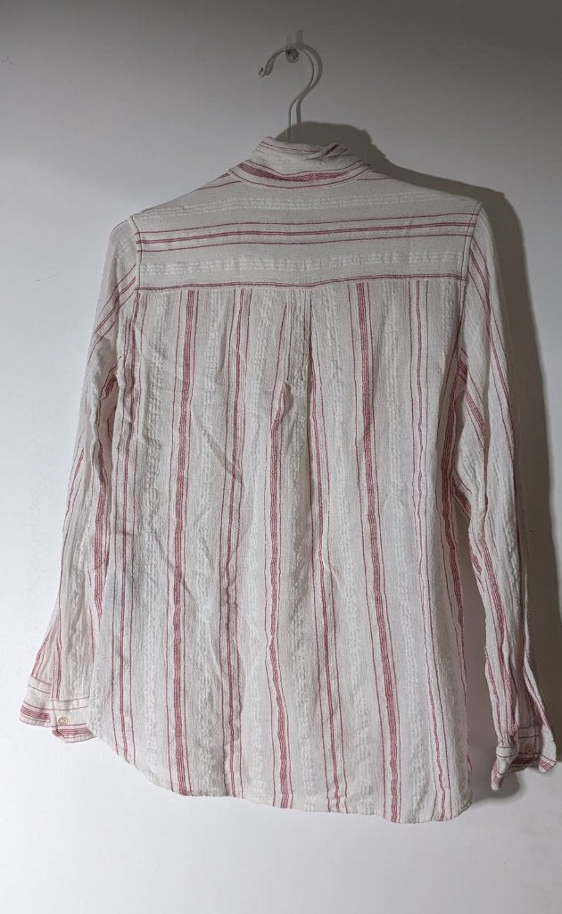 Isabel Marant Etoile Striped Button-Down Shirt - White & Red - Image 2