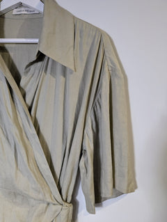 Camilla and Marc Wrap Midi Dress Sage Green - Image 2