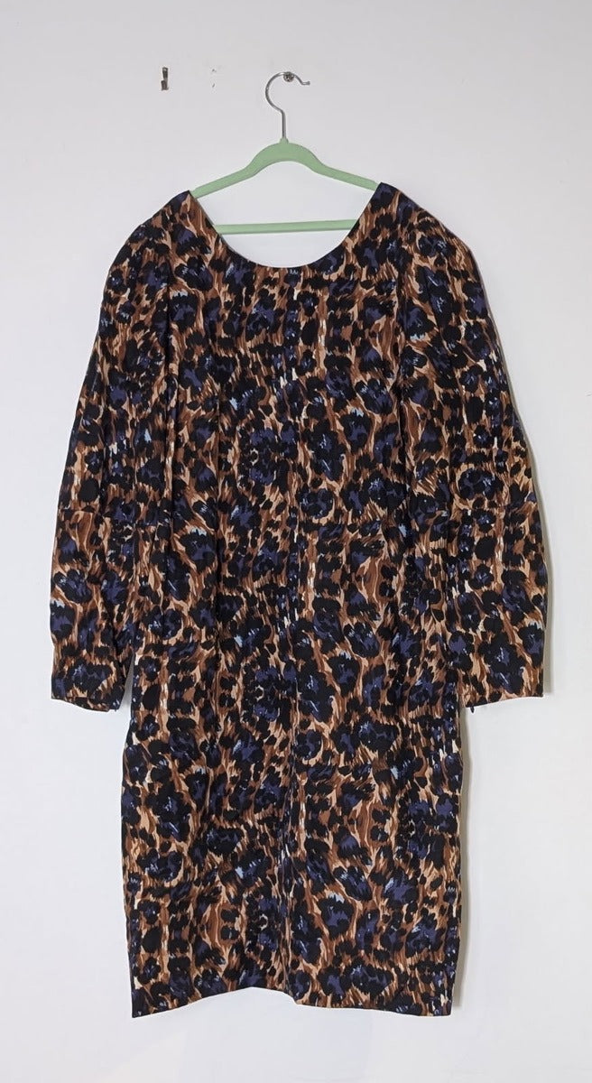 Camilla And Marc Leopard Print Long Sleeve Shift Dress - AUS 12 - Image 1