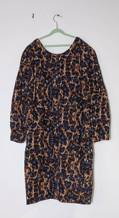 Camilla And Marc Leopard Print Long Sleeve Shift Dress - AUS 12 - Image 1