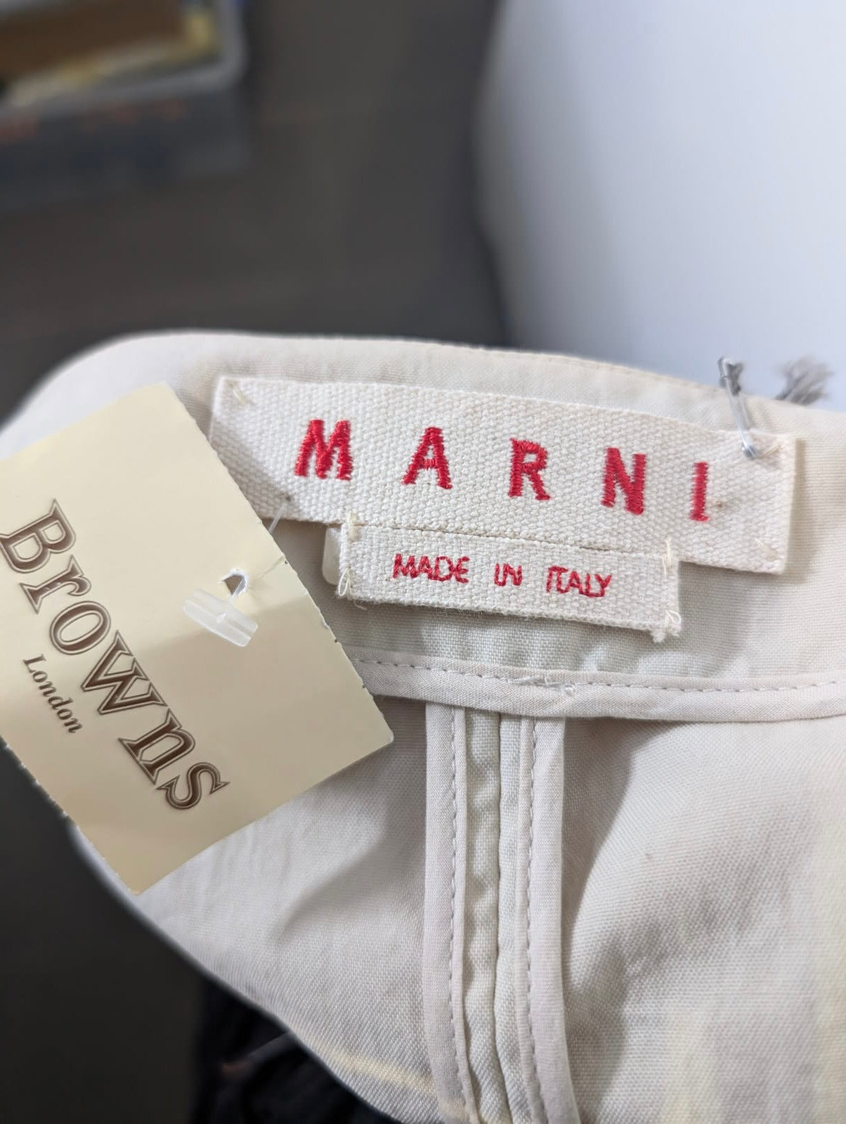 Marni Beige Nylon Oxford Wrap Skirt - IT 40 - Image 2