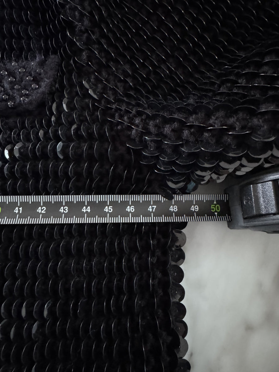 Champaign Vintage Black Sequin Cardigan Jacket - Embellished Knit - Image 2
